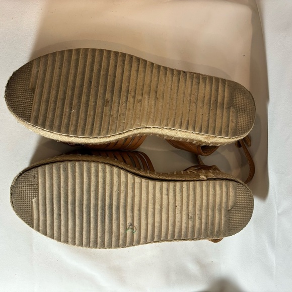 HARMONICA Sz 8.5 Sandals Huarache Fisherman Leather Espadrilles Ankle Strap - Picture 10 of 14